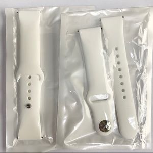 NWT 2 White Silicone Watch Bands 20mm